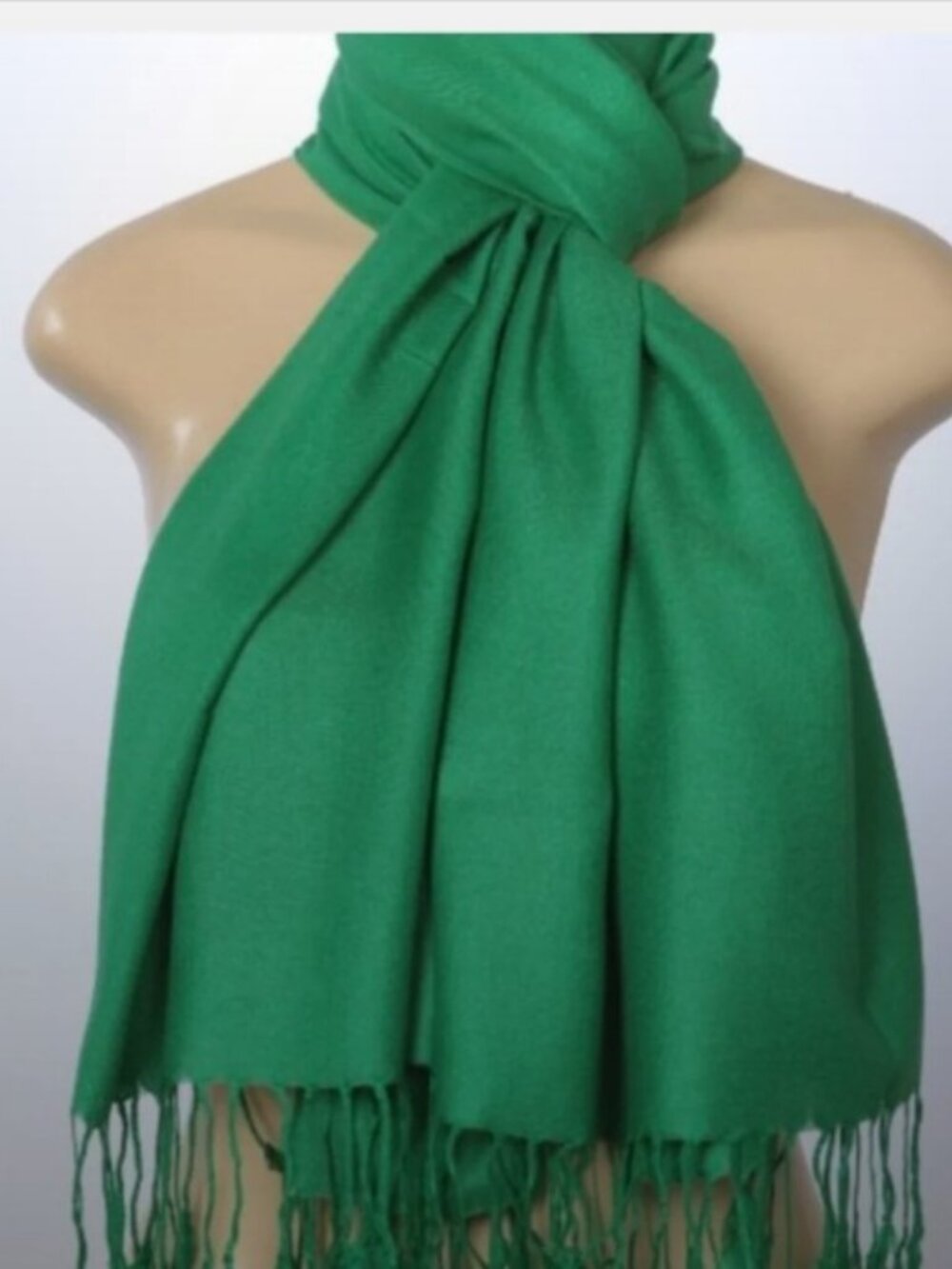 Oussum Women's Winter Viscose Scarf (Green) + Clochette - Picture 3 of 7